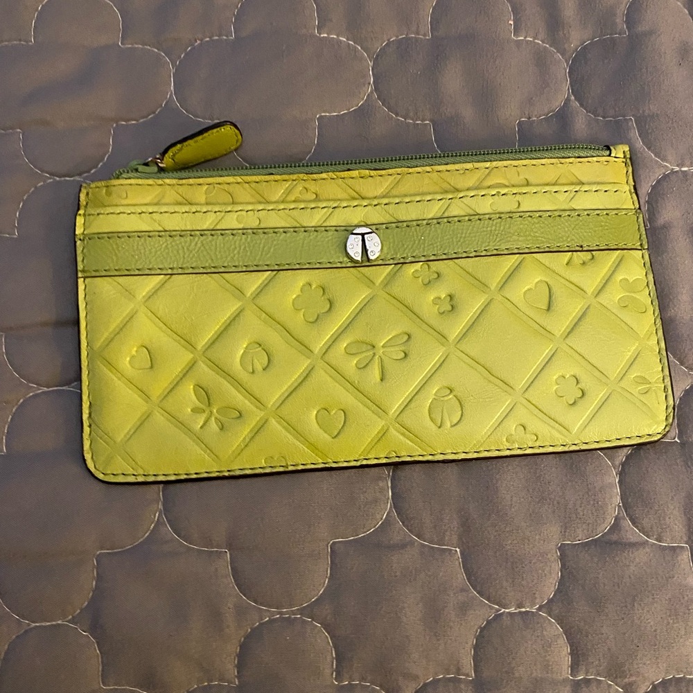 Brighton Green Embossed Floral Wallet